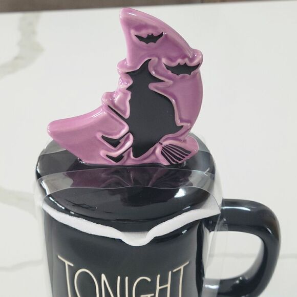 RAE DUNN TONIGHT WE FLY mug with topper NEW - Picture 2 of 9